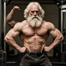 Charles Darwin as a bodybuilder