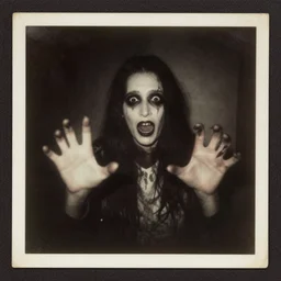 an old worn photo of paranormal evidence, horror photography, terror