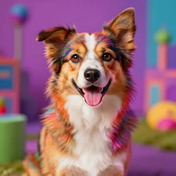 psychedelic dog