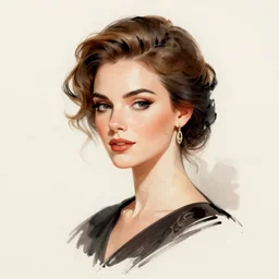 a caricature of an elegant lady