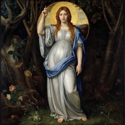 pre raphaelite beautiful female full body