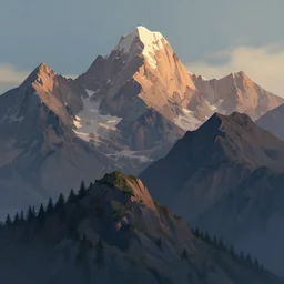 mountain peaks, digital art, artstation, devianart, logan preshaw