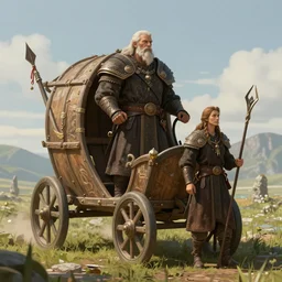 ancient fantasy, slavic cart, dray, hyper - detailed, artstation, cgsociety, 8 k