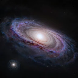 Azathoth floating in space behind Andromeda galaxy, digital art, trending on artstation