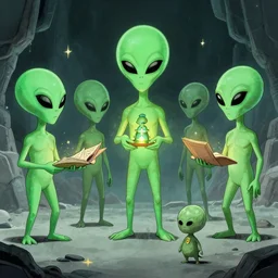aliens drop presents to humans