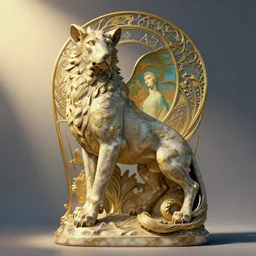 the beast at tanagra, sunlight study, art nouveau, by john gould and martin johnson heade and ( ( ( lisa frank ) ) ), 8 k, octane render