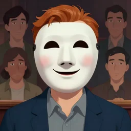 a cinematic portrait of the happy mask salesman, moon eyes, ginger, art by lois van baarle and loish and rossdraws and sam yang and samdoesarts and artgerm and saruei and disney, digital art, highly detailed, intricate, sharp focus, trending on artstation hq, deviantart, unreal engine 5, 4 k uhd image