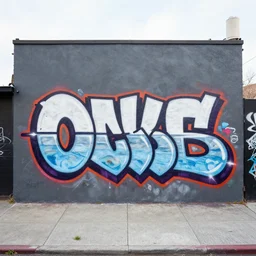 a graffiti mural in the style of outersource nyc