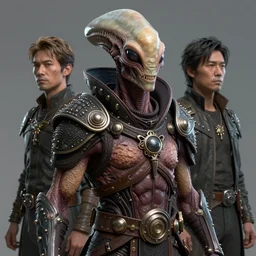portrait of a alien warlord by neville page, ken barthelmey, carlos huante and doug chiang, sharp focus, trending on artstation, hyper realism, octane render, 8 k, hyper detailed, ultra detailed, highly detailed, zbrush, concept art, creature design