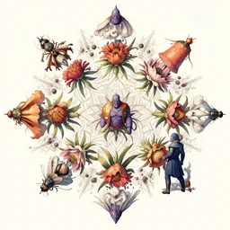 the platonic ideal of flowers, rotting, insects and praying of cletus kasady carnage thanos nazgul doctor manhattan chtulu mandelbulb howl's moving castle mandala davinci heavy rain the witcher, d & d, fantasy, ego death, decay, dmt, psilocybin, art by artgerm and greg rutkowski and alphonse mucha