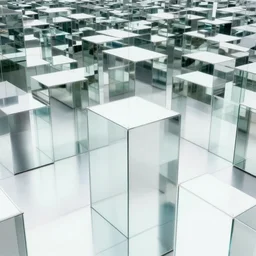 a field of mirrors