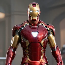 a still portrait dwayne johnson as iron man, cinematic