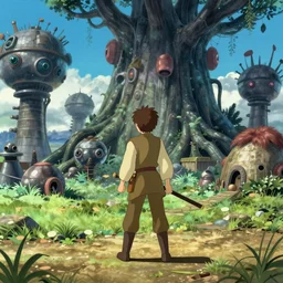 a wholesome animation key shot of luke skywalker exploring dagobah with nausicaa, dark roots, machine gods, studio ghibli, pixar and disney animation, sharp, disney concept art watercolor illustration by mandy jurgens and alphonse mucha and alena aenami, pastel color palette, bloom!!, dramatic lighting