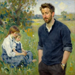 ryan reynolds painted by benson, frank weston, impressionism, scene