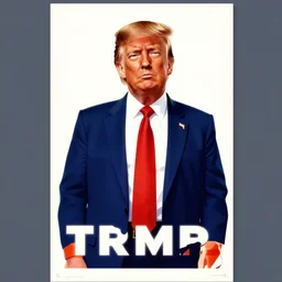 vintage movie poster, jake gyllenhaal!! portrays united states president donald trump, action thriller, minimal, vibrant, fanart, trending on artstation