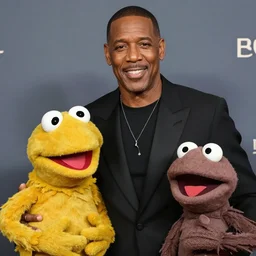 photo of r kelly with muppets
