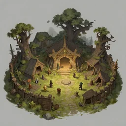 goblin encampment, d & d, fantasy, concept art, long shot