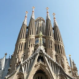detailed intricate futuristic, tallest tower building in the world, cathedral details, composition