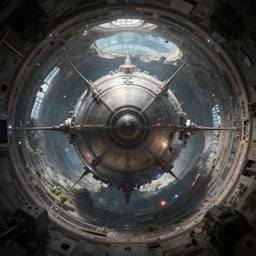Internal landscape view of a Stanford Torus, center composition, cinematic, rendered by simon stålenhag, rendered by Beeple, Makoto Shinkai, syd meade, environment concept, digital art, starwars, unreal engine, 3 point perspective, WLOP, trending on artstation, low level, 4K UHD image, octane render,