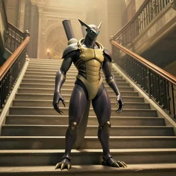 mewtwo standing mid rms titanic grand staircase