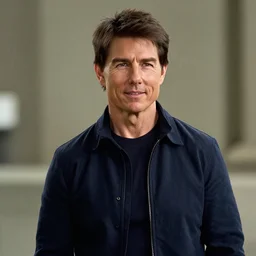 A promotional photo of Tom Cruise; 90mm; f/1.4; extraordinary masterpiece!!!!