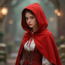 Red Riding Hood, highly detailed, digital painting, artstation, bokeh, graflex, concept art, smooth, sharp focus, illustration, Unreal Engine 5, 8K, art by artgerm and greg rutkowski and alphonse mucha and ken kelly