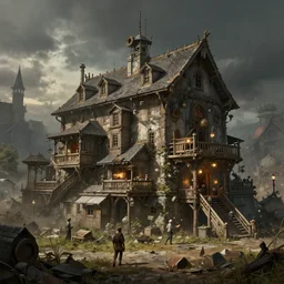 Rimworld 2 concept art, by Cedric Peyravernay, highly detailed, excellent composition, cinematic concept art, dramatic lighting, trending on ArtStation