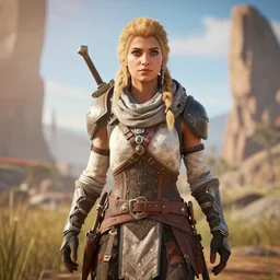 a beautiful photo of the main character in horizon forbidden west