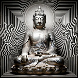 Optical illusion of the Buddha