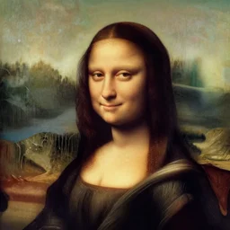 chinese style portrait of a lady, the face is mona lisa