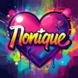 heart romantique graffiti   cyberpunk multicolor digital art style comics