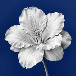 highly detailed beautiful photography of flower, sharp focus, dramatic, dynamic, lighting, elegant, blue background, harmony, beauty, masterpiece, by roberto ferri, by durero, pencil draw