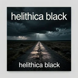 vaporwave album cover design for a band called helvetica black