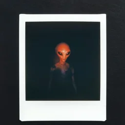 Polaroid of a alien red light to encounter with the lost ones if they were in a dark zone