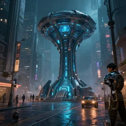 arena box city street andromeda krogan base digital cgi rtx hdr painting bioluminance alena aenami artworks octane render 8 k by feng zhu and loish beeple, by thomas kinkade 2 2 2 2