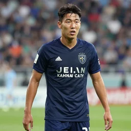 son heung min wearing jersey of Sporting Kansas City Football Club