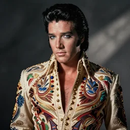 elvis presley as parsley, intricate detailed, photo by terry oneill