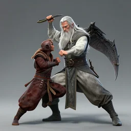 gandalf fighting the balrog in avatar : the last airbender, designed by bryan konietzko