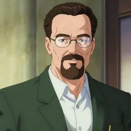 walter white character from 8 0 s anime, 8 0 s anime style, anime art, detailed, artstation