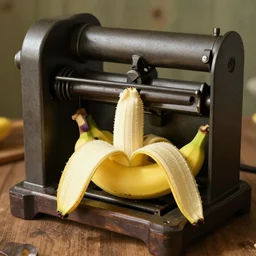 a victorian machine to peel bananas