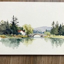 watercolor painting alone