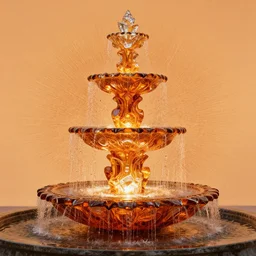 majestic tribal fountain, made of glass, crystallized, only a flash of light, token, experimental abstract art, points, ochre palette generative art, noise, creative coding