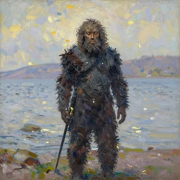 the loch ness monester in a monet painting
