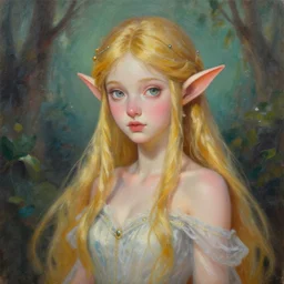a beautiful elf princess, oil painting, by Fernanda Suarez and Edgar Maxence, using Sakimichan and LeraPI art style.