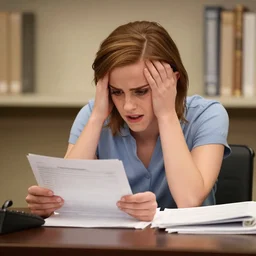 Emma Watson is late filing her taxes, panic