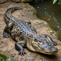 a tiger alligator!!! hybrid! hyper realistic!! realistic lighting!! wildlife photographer of the year!!! bold natural colors, national geographic, hd, wide angle, 8 k