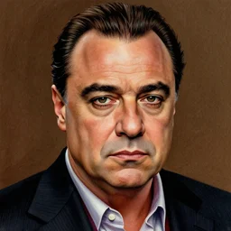 a portrait of tony soprano drawn by aleksander rostov, details, hyper - detailed, hd, hdr, 4 k, 8 k