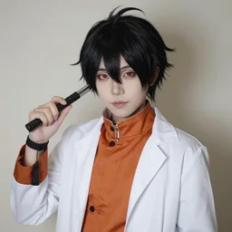 a person cosplaying dorohedoro