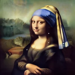 Mona Lisa as Girl With a Pearl Earring