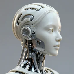 complex 3d render ultra detailed of a beautiful porcelain profile woman face, mechanical cyborg, 150 mm, beautiful natural soft light, rim light, silver vanilla details, magnolia big leaves and stems, roots, fine foliage lace, maze like, mesh wire, intricate details, hyperrealistic, ultra detailed, mandelbrot fractal, anatomical, white metal neocubism armor, facial muscles, cable wires, microchip, elegant, octane render, H.R. Giger style, 8k